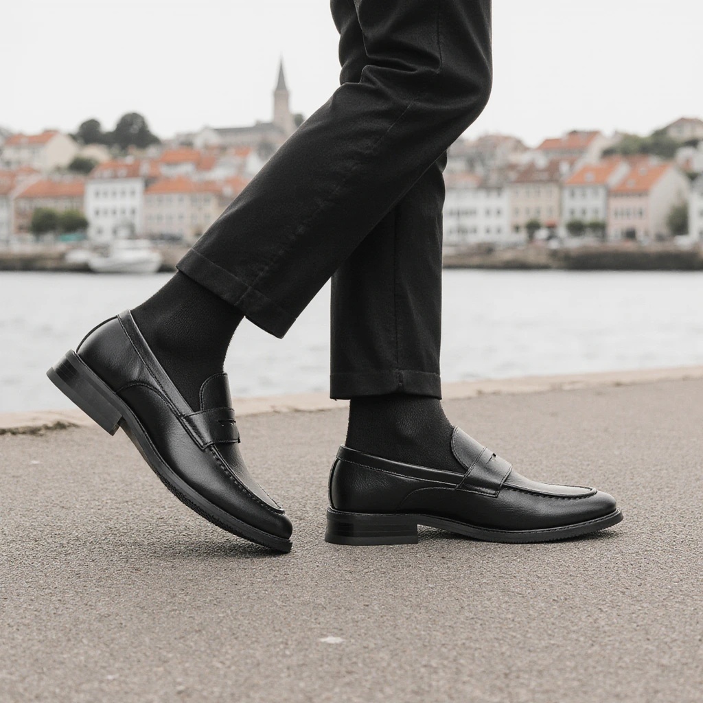 Women Formal Wear For Summer - Men's Black Penny Loafers Classic Business