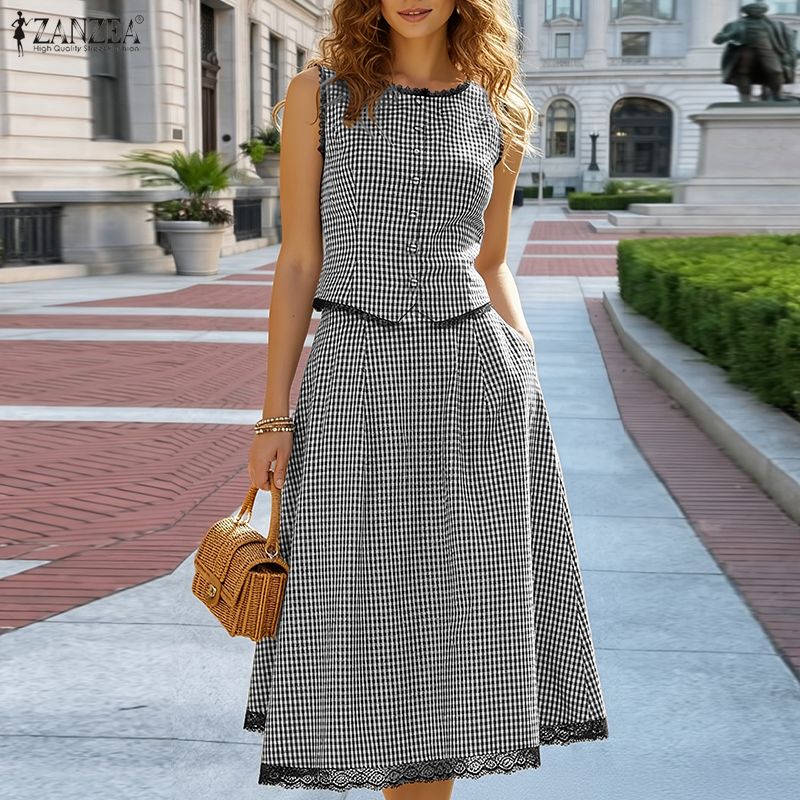 Women Formal Wear For Summer - Elegant Women 2 Pieces Sets ZANZEA