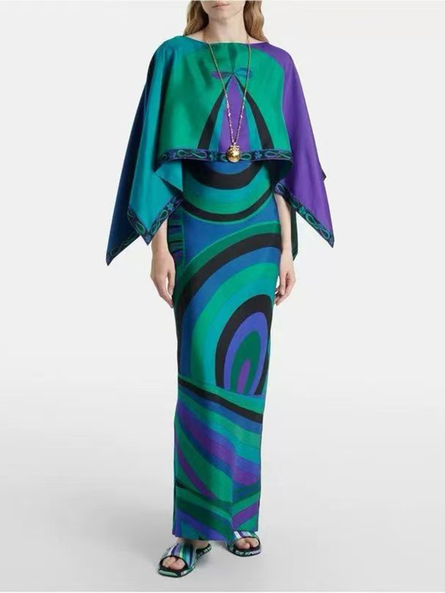 VGH Light Blue Abstract Print  - Women Formal Wear For Summer review and price