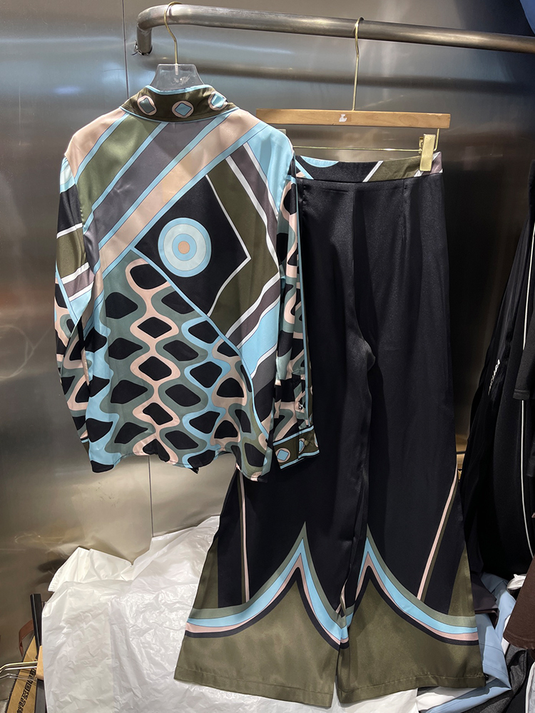 Retro geometric positioning pr - Silk Blouse Button review and price