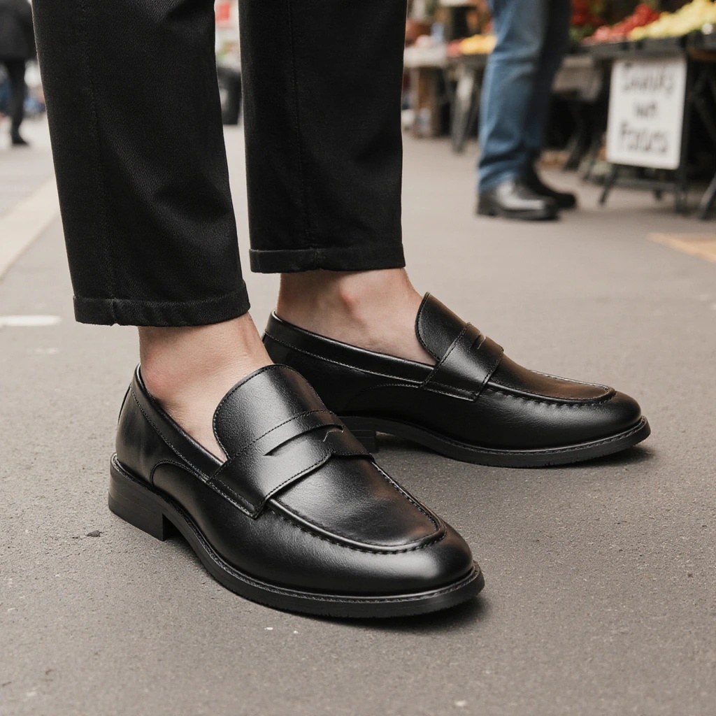 Men's Black Penny Loafers Clas - Women Formal Wear For Summer review and price