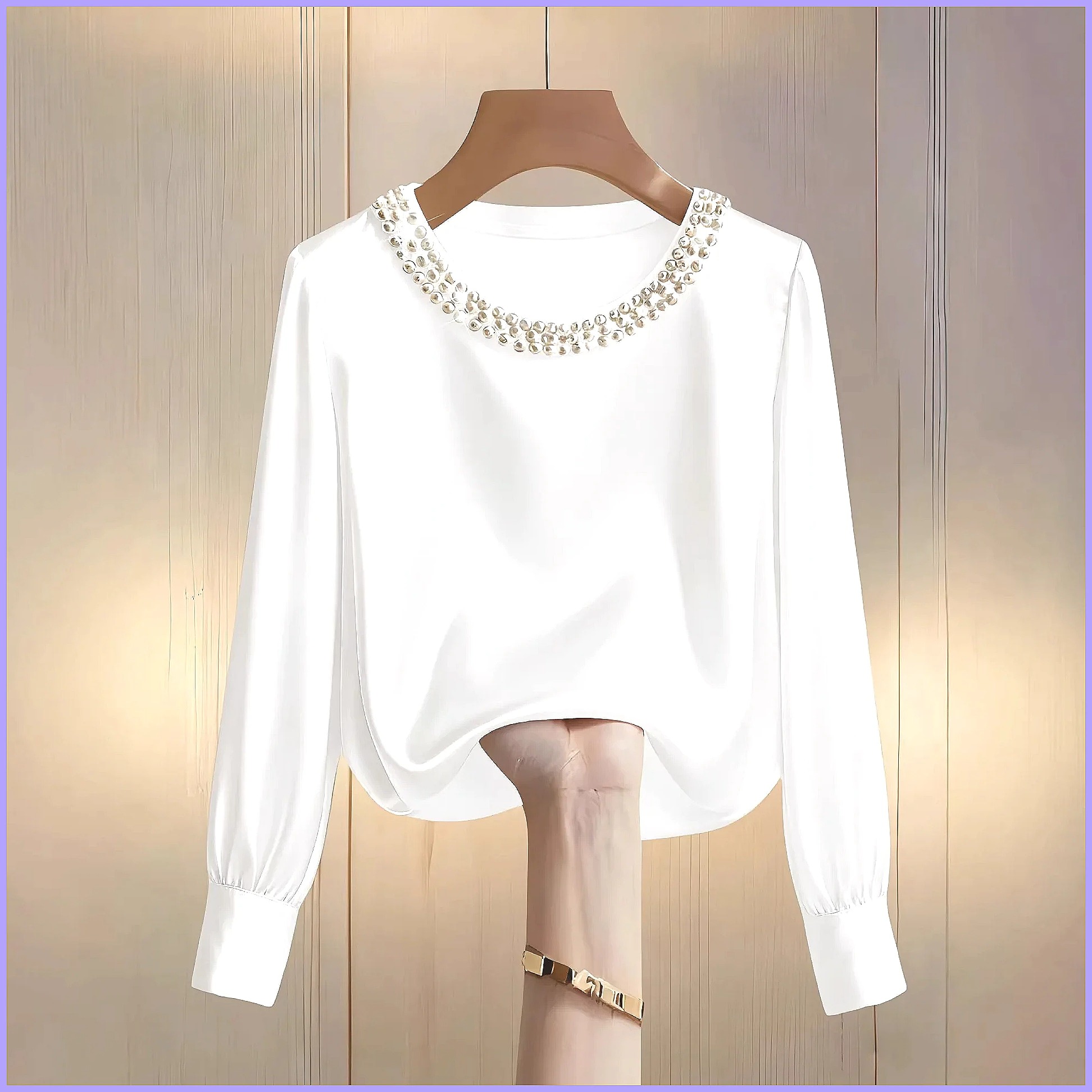 Elegant Beaded Satin Blouse fo - Silk Blouse Button review and price
