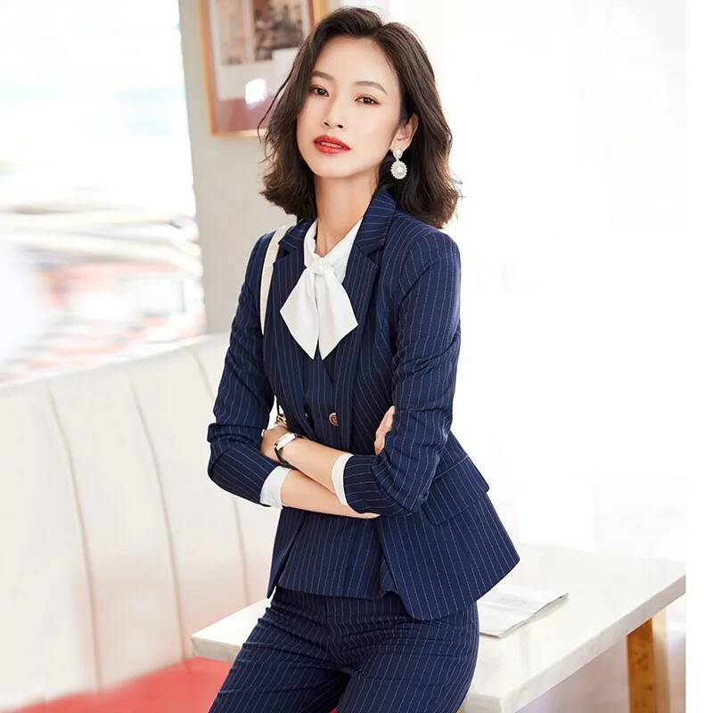 Fashion Striped Formal Busines - Women'S Formal Wear Pantsuits review and price
