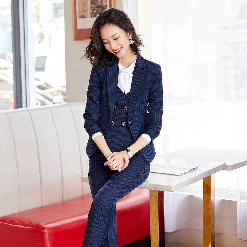 Fashion Striped Formal Busines - Women'S Formal Wear Pantsuits review and price