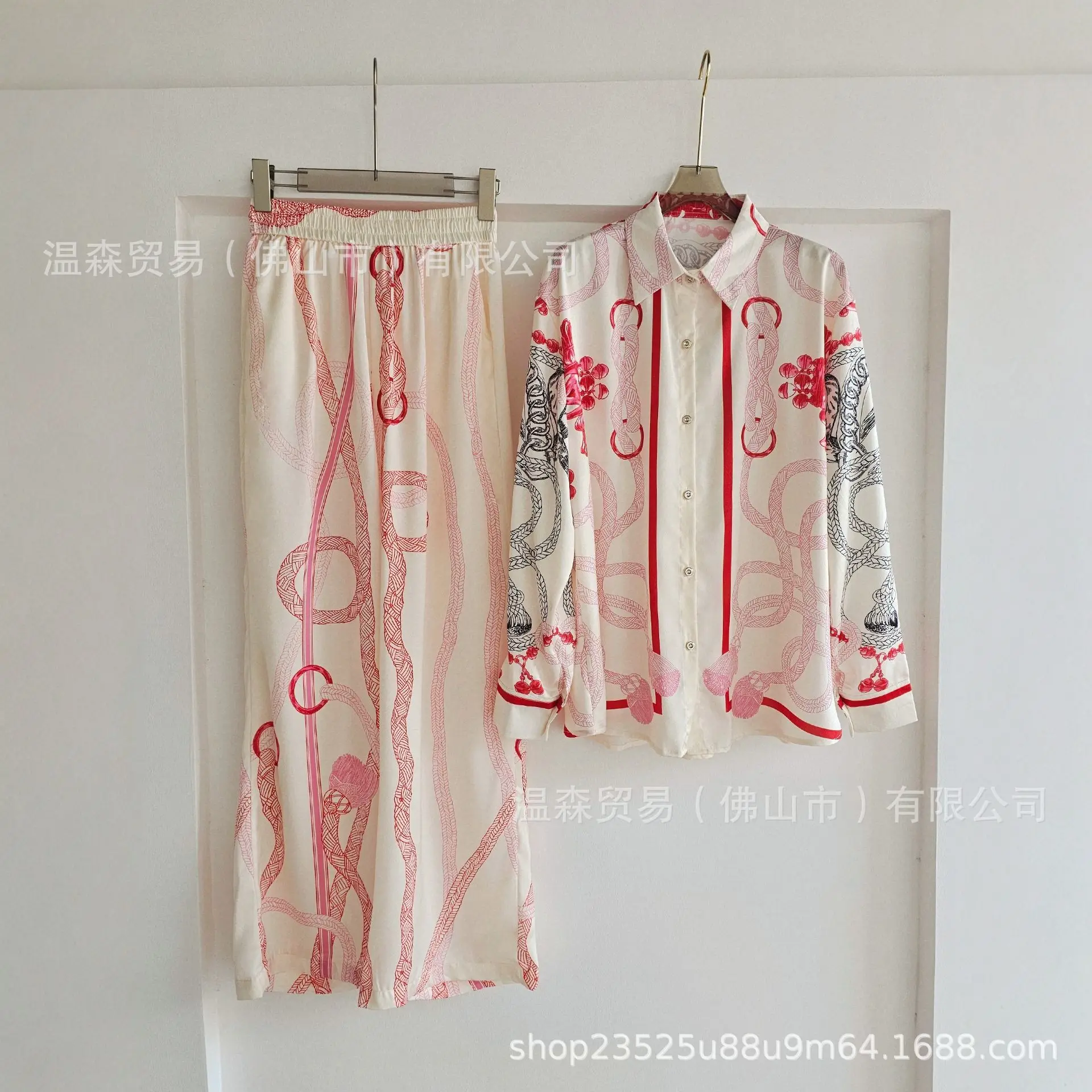 Baroque French Designer Printe - Silk Blouse Button review and price